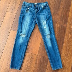 Y2K Low Rise Distressed Jeans Size 10